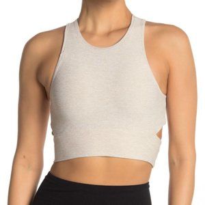 Outdoor Voices Oatmeal Back Cutout Crop Top